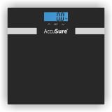 AccuSure Digital Weighing Scale With LCD Panel Thick Tempered Glass, F-56 Weighing Scale (Black)