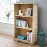 THE ATTIC Solid Wood Close Book Shelf (Finish Color - Natural + White, Pre-assembled)