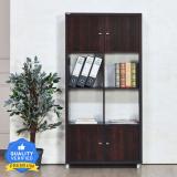 Nilkamal Engineered Wood Semi-Open Book Shelf (Finish Color - Walnut, Knock Down)