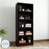 Valtos Engineered Wood Open Book Shelf (Finish Color - Wenge, Knock Down)