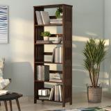 Wakefit Potter Solid Wood Open Book Shelf (Finish Color - Irish Walnut, Knock Down)