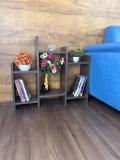 NE Furniture Engineered Wood Side Table/Bookshelf| Storage Shelve for Books Storage Engineered Wood Open Book Shelf (Finish Color - Brown, DIY(Do-It-Yourself))