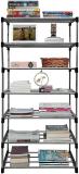 EXPOSURE BOOK SHELF 7 LAYER COLLAPSIBLE Metal Open Book Shelf (Finish Color - GREYISH BLACK, DIY(Do-It-Yourself))