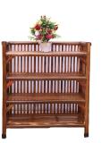 ZAANCREATION NC6 Solid Wood Open Book Shelf (Finish Color - Brown, Pre-assembled)