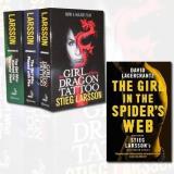 Set of 4(Millennium Trilogy Box Set: WITH "The Girl with the Dragon Tattoo" AND "The Girl Who Played with Fire" AND "The Girl Who Kicked the Hornets' Nest + The Girl in the Spider's Web ) (Hardcover, Lagercrantz David Highlights, Larsson Stieg)