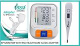 rsc healthcare BP 900 ( Made In India ) With Dr. Morepen Digital Thermometer Fully Automatic BP Monitor with AC/DC Adaptor and Charger & Thermometer Bp Monitor (White)