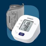 OMRON HEM 7140T1 with adapter work with electricity and battery Bp Monitor (White)