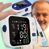 Aika (Combo Pack) AK-666 Rechargeable Digital Arm BP Monitor Fully Automatic for Home Use & AK-45 Digital Thermometer & AK-32 Digital Pulse Oximeter Bp Monitor (White Black)