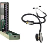 DIAMOND Regular Mercurial 112 with 3S Deluxe Black stethoscope Regular Bp Monitor (Multicolor)