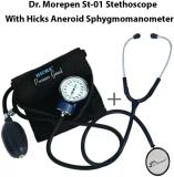 Hicks Pressure Guard Aneroid Sphygmomanometer with Dr. Morepen Stethoscope Bp Monitor (Black)