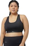 Fitkin Women Sports Non Padded Bra (Black)