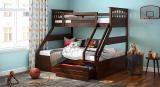 APRODZ Haven Queen/Twin Size Sheesham Wood Bed With 2 Drawer Storage For Bedroom Solid Wood Bunk Bed (Finish Color - Brown, DIY(Do-It-Yourself))