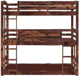 APRODZ Solid Wood Bunk Bed (Finish Color - Dark Brown, DIY(Do-It-Yourself))