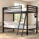 M S CREATION Bunk Bed Twin Over Twin Size with Ladder Black. Metal Bunk Bed (Finish Color - Black, DIY(Do-It-Yourself))