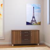 WOODYOU Engineered Wood Free Standing Cabinet (Finish Color - Lyon Teak, Knock Down)