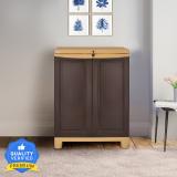 Nilkamal Plastic Free Standing Cabinet (Finish Color - Weathered Brown & Biscuit, DIY(Do-It-Yourself))