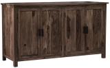 THE ATTIC Solid Wood Free Standing Sideboard (Finish Color - Walnut, Door Type- Hinged, Pre-assembled)