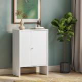 Wakefit Almedia Engineered Wood Free Standing Cabinet (Finish Color - Frosty White, Door Type- Folding, Knock Down)