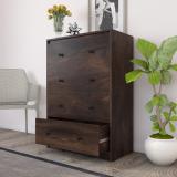 Studio Kook Avon Chest of Drawers Engineered Wood Free Standing Chest of Drawers (Finish Color - Junglewood, Knock Down)