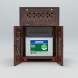 Custom Decor Inverter Battery Cabinet Solid Wood Free Standing Cabinet (Finish Color - Walnut, Pre-assembled)