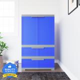 Nilkamal FMDR2B Plastic Free Standing Cabinet (Finish Color - Deep Blue &Grey, DIY(Do-It-Yourself))