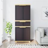 Nilkamal Nilkamal fmdr 1c Plastic Free Standing Cabinet (Finish Color - BROWN, Door Type- Hinged, DIY(Do-It-Yourself))