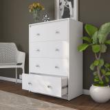 Studio Kook Avon Chest of Drawers Engineered Wood Free Standing Chest of Drawers (Finish Color - Moonshine White, Knock Down)