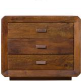 Made Wood PIPER-COD-1017 Solid Wood Free Standing Chest of Drawers (Finish Color - PROVINCIAL TEAK, Door Type- Framed Sliding, Pre-assembled)