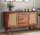 Panchveni Solid Wood Free Standing Chest of Drawers (Finish Color - Natural Finish, Pre-assembled)