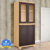 Nilkamal FB2 Plastic Free Standing Cabinet (Finish Color - Weathered Brown & Biscuit, DIY(Do-It-Yourself))