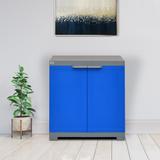 Nilkamal Freedom Mini Small (FMS) Plastic Free Standing Cabinet (Finish Color - Deep Blue & Grey, DIY(Do-It-Yourself))