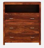 SMAART CRAAFTS FINLAND CHEST OF DRAWER Solid Wood Free Standing Chest of Drawers (Finish Color - Honey, Pre-assembled)