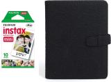 FUJIFILM Instax Mini 10X1 Sheets Instant Film with 128-sheet Lockalbum Black Lace Film Roll (Yes 800 ISO Pack of 1)