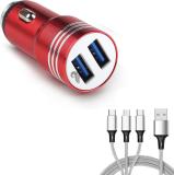 Chaebol 61.2 W Qualcomm 3.0 Turbo Car Charger (Multicolor, With USB Cable)