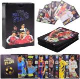 CrazyBuy World Football Soccer Star 55 Black Cards Cards, Soccer Trading Card (Black)