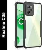 Cover Alive Back Cover for Realme C35 (Black, Transparent, Camera Bump Protector, Pack of: 1)