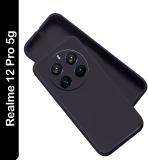 Artistque Back Cover for Realme 12 Pro 5G (Black, Matte Finish, Silicon, Pack of: 1)