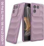 Zapcase Back Cover for Vivo T2 Pro 5G (Purple, 3D Case, Silicon, Pack of: 1)