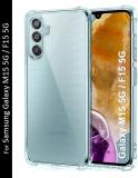 ShieldTech Back Cover for Samsung Galaxy M15 5G / F15 5G, With 360 Degree Protection Crystal Clear Soft TPU + PC Case (Transparent, Dual Protection, Pack of: 1)