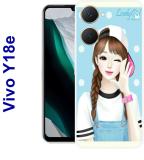 SARTOOLIYA Back Cover for Vivo Y18e, cartoons, love teddy,pink PRINTED BACK COVER (Multicolor, Flexible, Silicon, Pack of: 1)