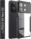 Fablue Back Cover for POCO X6 Neo 5G, POCO X6 Neo (Black, Shock Proof, Pack of: 1)