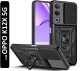 KWINE CASE Back Cover for Oppo K12x 5G (Black, Rugged Armor, Pack of: 1)