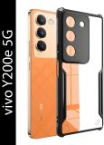 KWINE CASE Back Cover for Vivo T3 5G, Vivo Y200e 5G (Black, Shock Proof, Silicon, Pack of: 1)