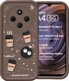 CASETASTIC Back Cover for Redmi A4 5G (Brown, 3D Case, Pack of: 1)