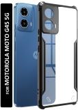 Fablue Back Cover for Motorola Moto G45 5G (Black, Shock Proof, Pack of: 1)