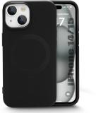 Enflamo Back Cover for Apple iPhone 15, Apple iPhone 14 (Black, Magsafe, Silicon, Pack of: 1)