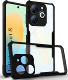 BOZTI Back Cover for Infinix Smart 8 HD (Transparent, Black, Grip Case, Pack of: 1)