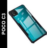 Zapcase Back Cover for POCO C3 (Black, Shock Proof, Pack of: 1)