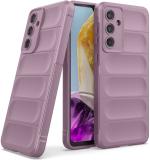 GLOBAL NOMAD Back Cover for Samsung Galaxy M55 5G, Samsung Galaxy M55s 5G (Purple, 3D Case, Silicon, Pack of: 1)