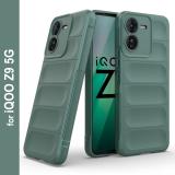 Zapcase Back Cover for iQOO Z9 5G (Green, Silicon, Pack of: 1)